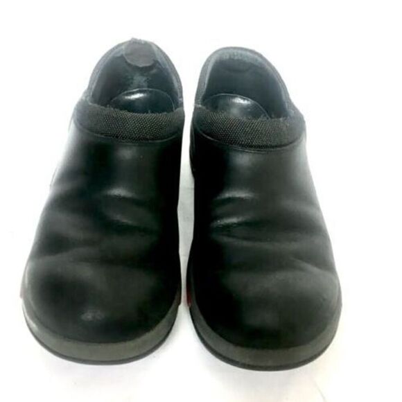 Dansko Black Leather Professional Clogs Work Nurse Shoes Size 10.5 EU 41 - Picture 2 of 6